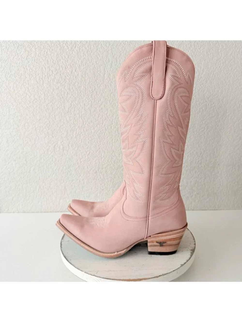 Lane SMOKESHOW Pink Cowboy Boots Western Cowgirl Mid Calf Tall Womens Size 9.5 - Picture 4 of 13